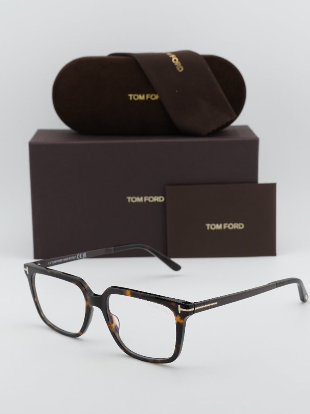 Tom Ford FT6039-B 052 Rectangle Eyeglasses 54mm - Havana